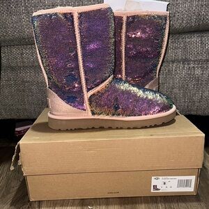 UGG Sequin Boots in Pink and Purple